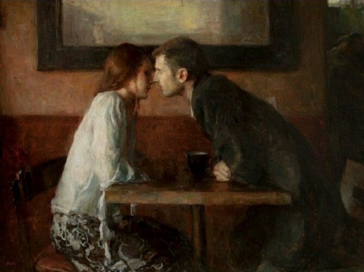 Kisses and coffe, di Ron Hicks.